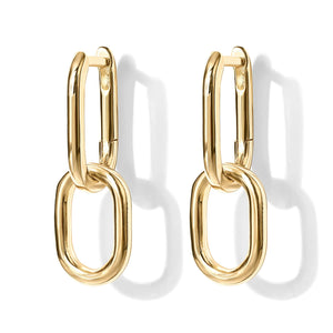 Gold Paper Clip Earrings