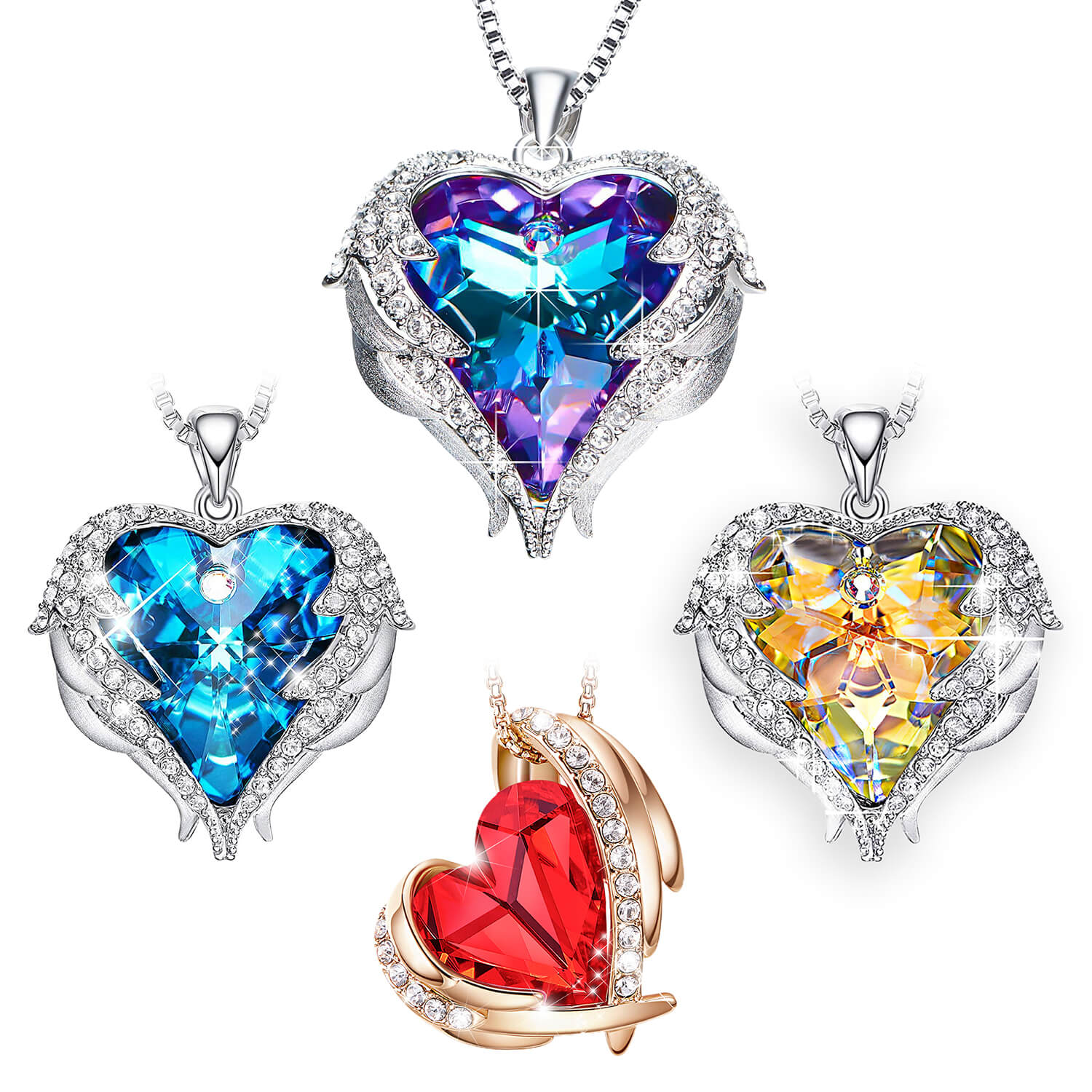 1.Heart AngelWingNecklaces