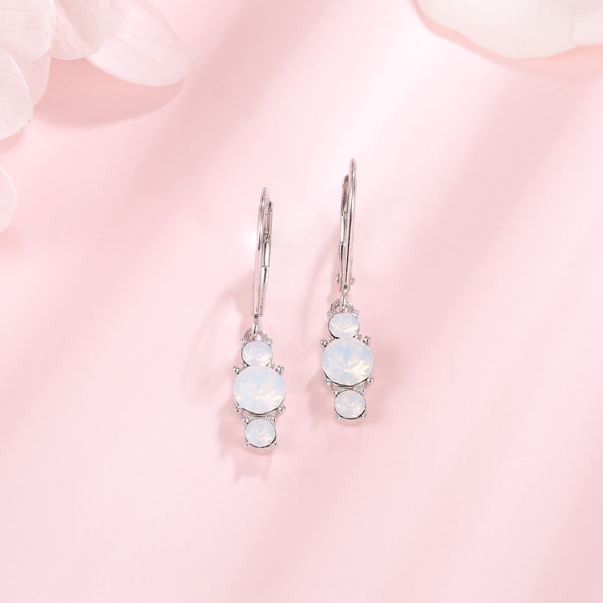 October Opal Birthstone Earrings