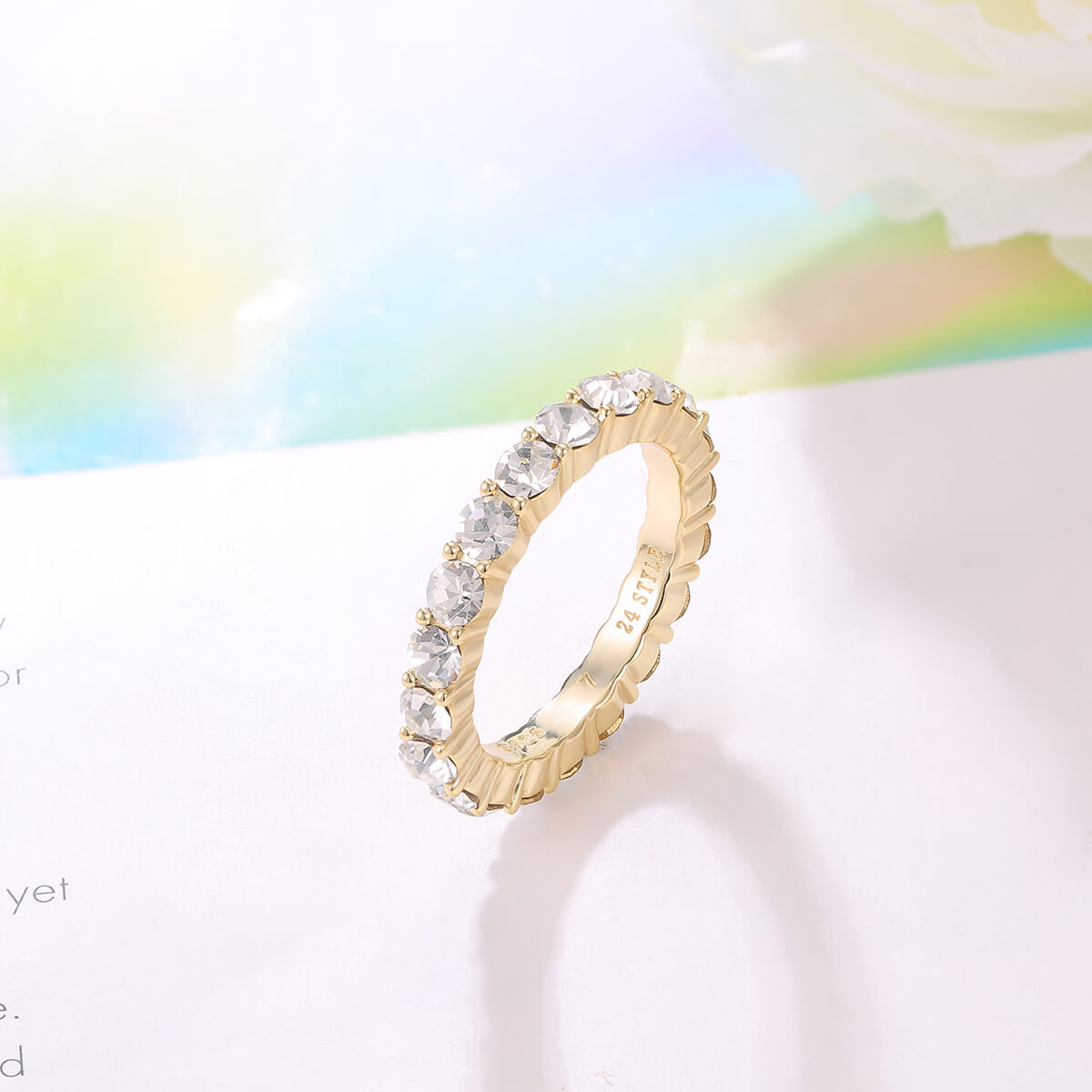 Gold Crystal Ring