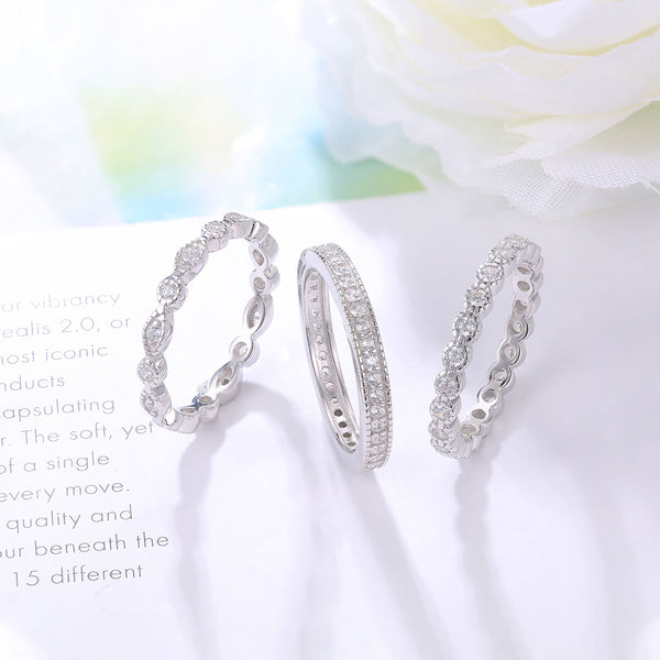Stackable Crystal Rings