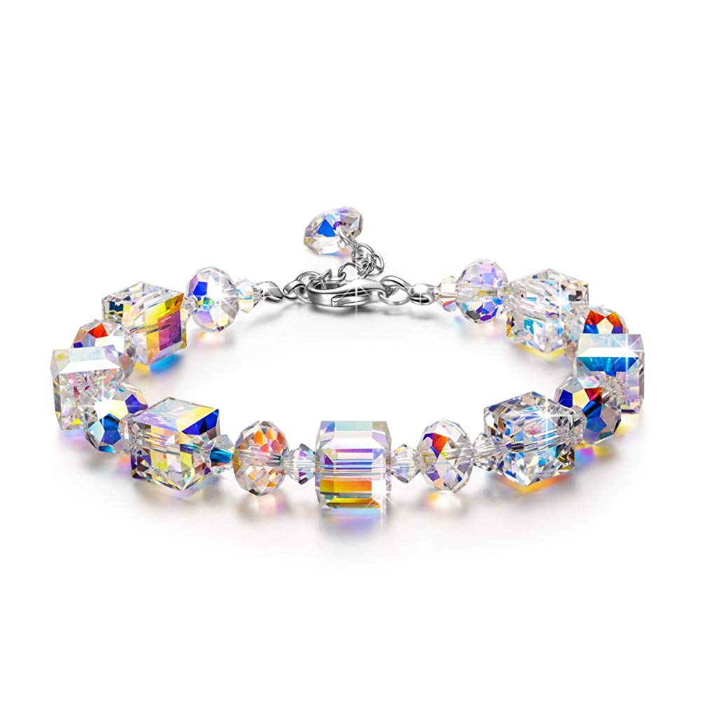 LadyColour A Little Romance Bracelet Swarovski Crystals 925 Sterling