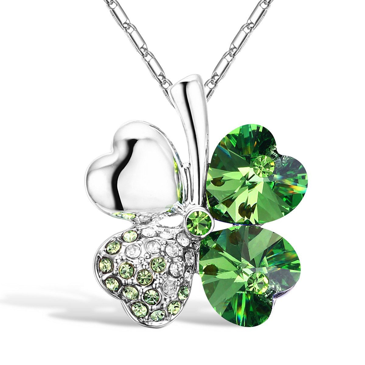 Shop Green Four Leaf Clover Necklace For Women with great