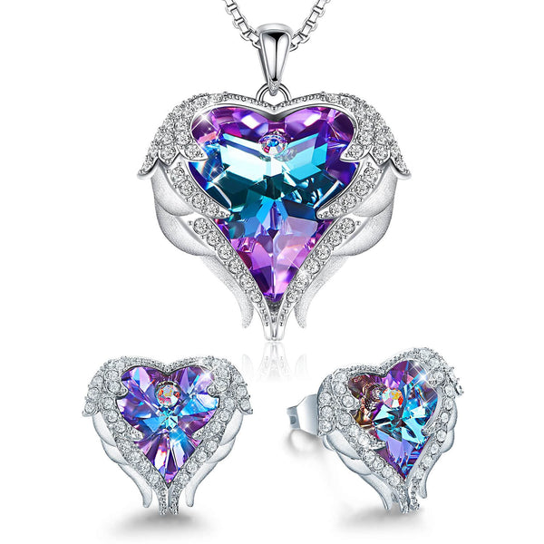 Heart & Angel Wing Jewelry Set