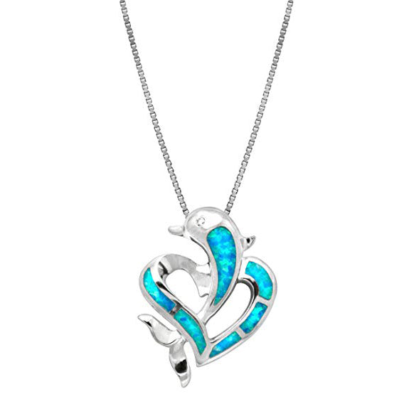 Dolphin Blue Opal Necklace