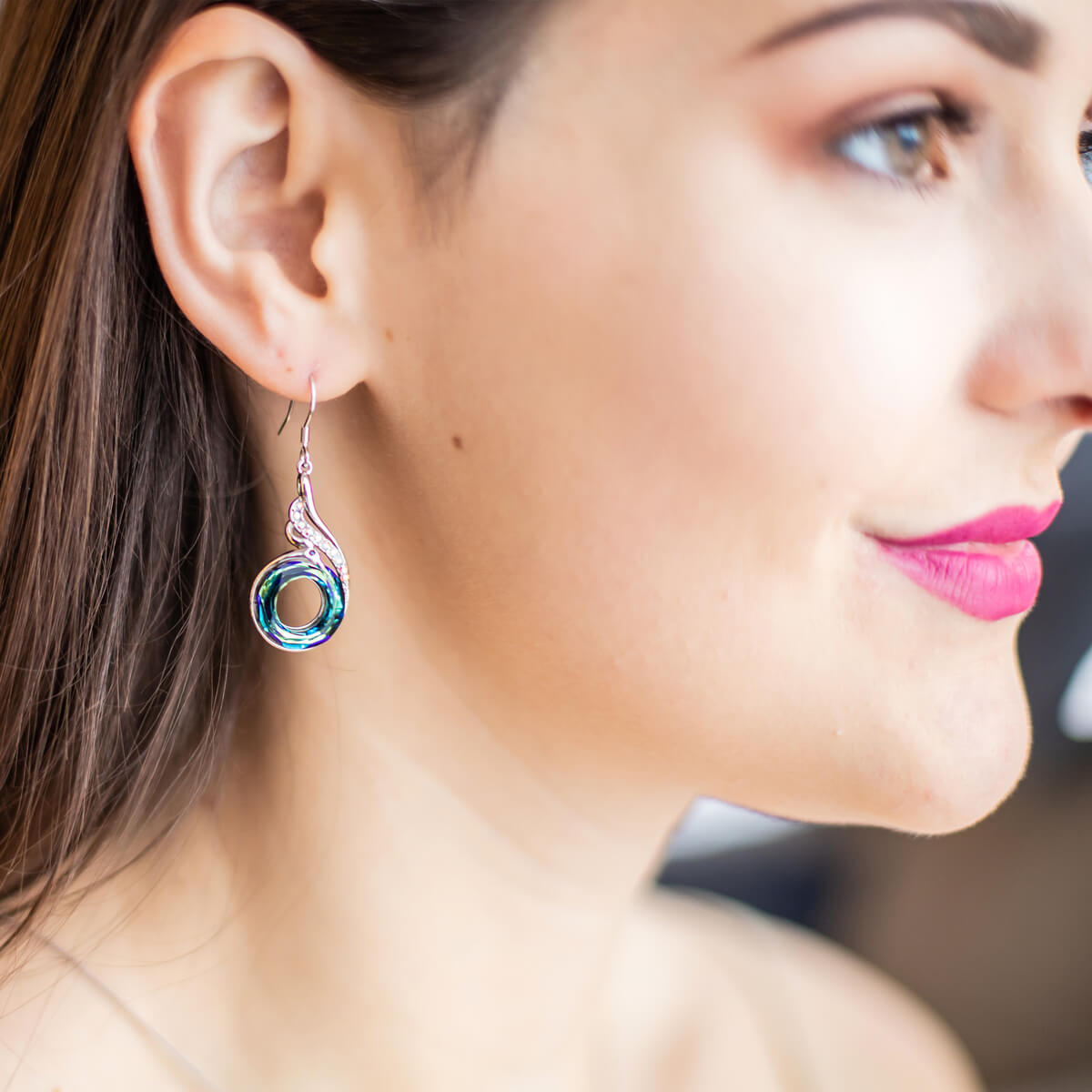 Rise of the Phoenix Blue Earrings