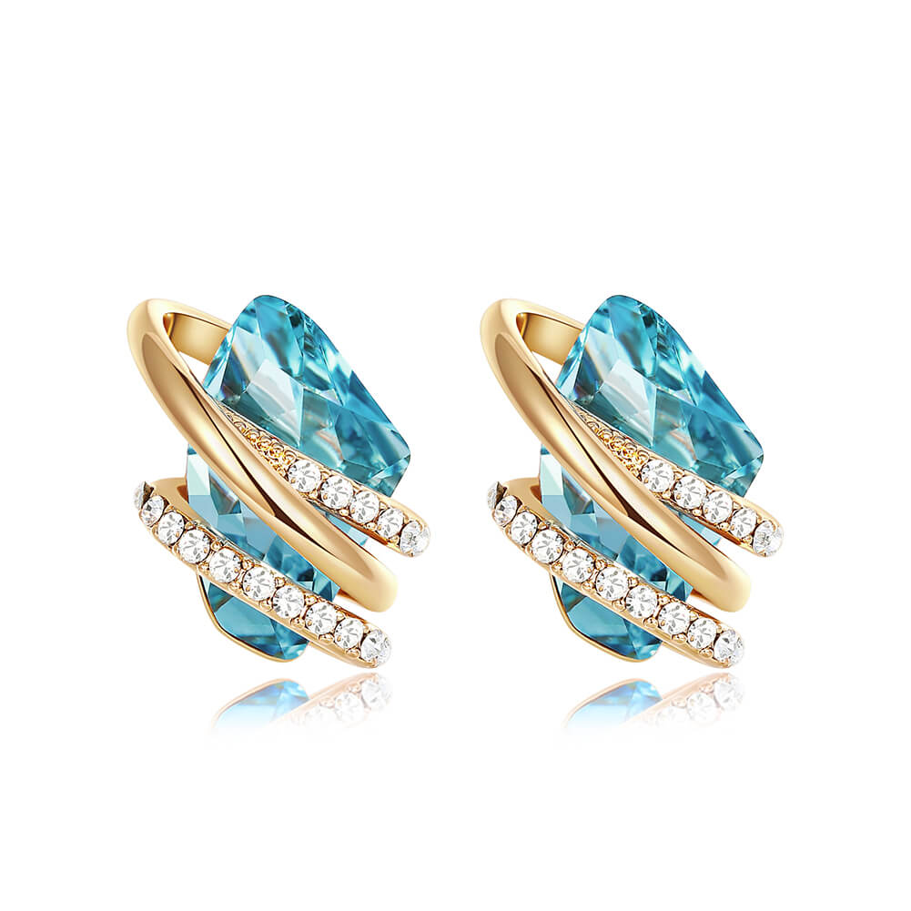 Blue Wish Stone Earrings