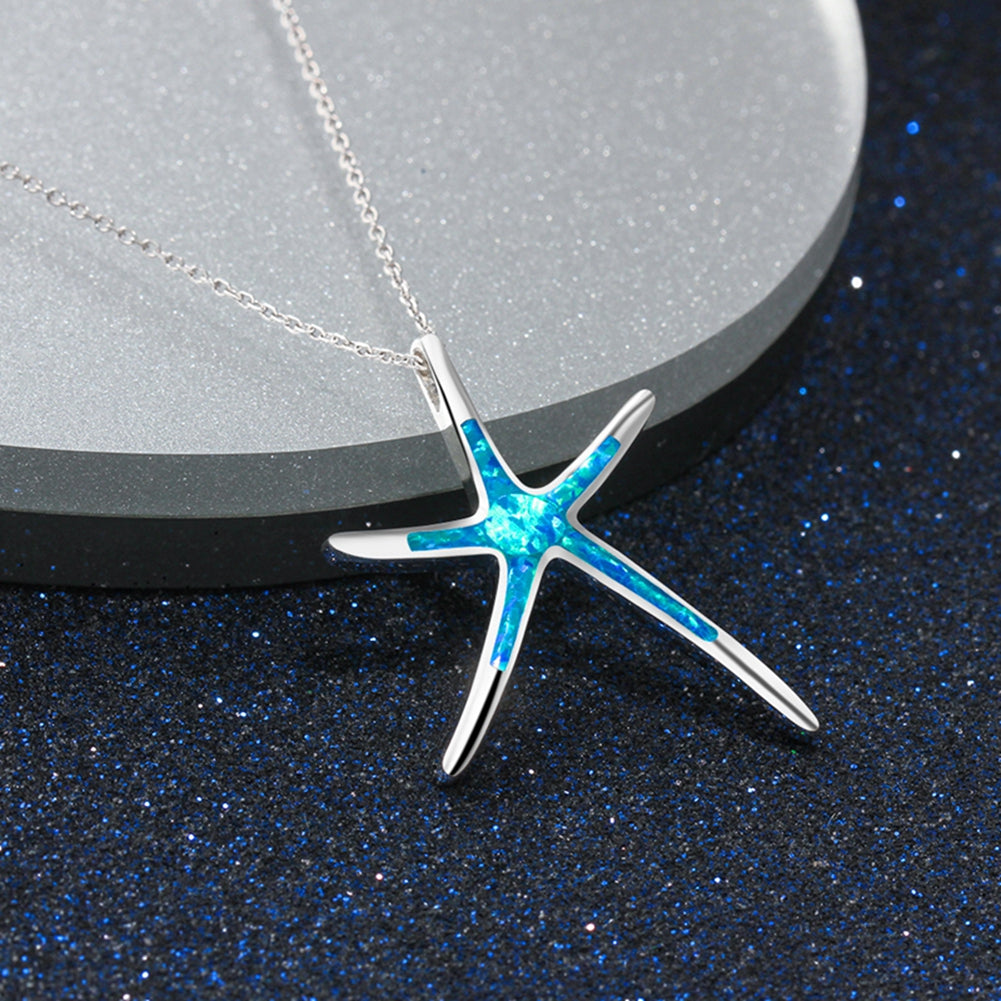 Starfish Blue Opal Necklace - 24 Style