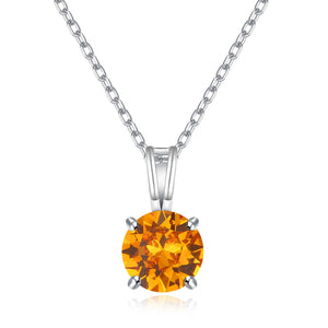 November Birthstone Solitaire Necklace